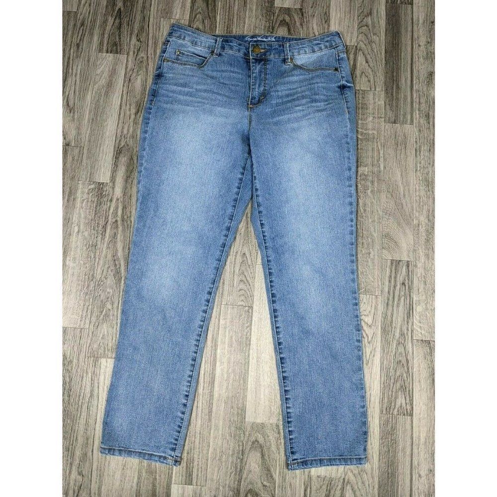 Gloria Vanderbilt Womens Size 6 All Around Slimming Embroidered Cropped Jeans